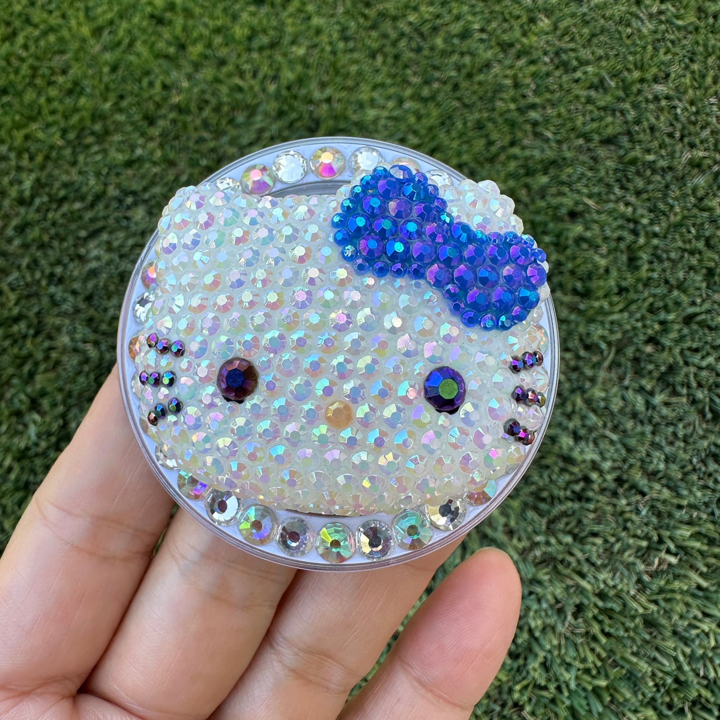Crystal Bling Bling Kitty Cat Magnet Rhinestone Phone Grip g158