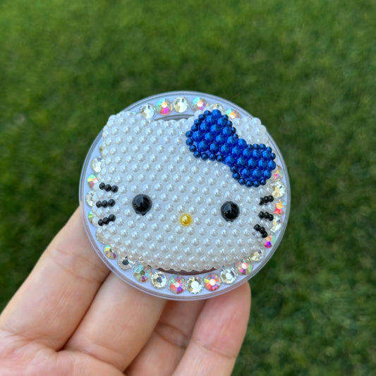 Crystal Bling Bling Kitty Cat Magnet Rhinestone Phone Grip g169