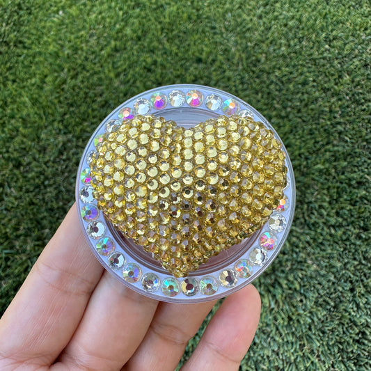 Crystal Bling Bling Heart Magnet Rhinestone Phone Grip g129