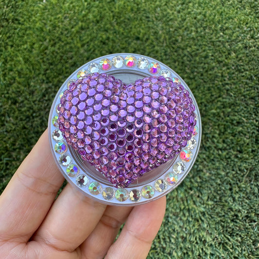 Crystal Bling Bling Heart Magnet Rhinestone Phone Grip g121