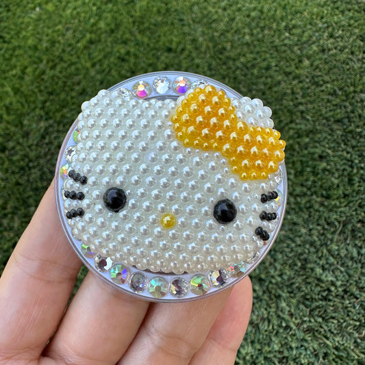 Crystal Bling Bling Kitty Cat Magnet Rhinestone Phone Grip g153