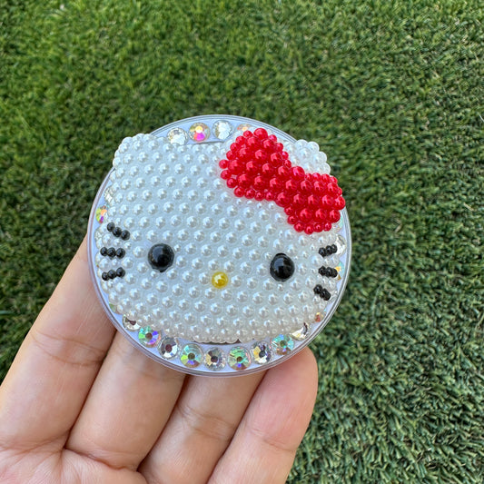 Crystal Bling Bling Kitty Cat Magnet Rhinestone Phone Grip g154