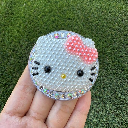 Crystal Bling Bling Kitty Cat Magnet Rhinestone Phone Grip g152