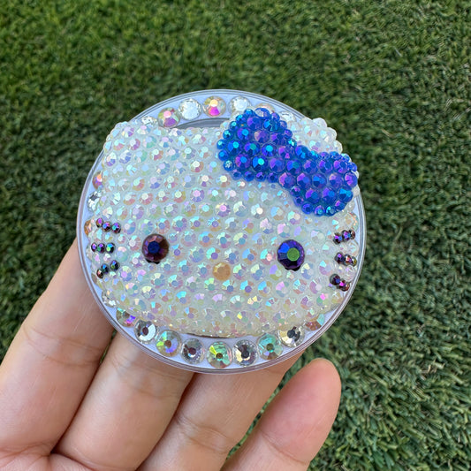 Crystal Bling Bling Kitty Cat Magnet Rhinestone Phone Grip g158