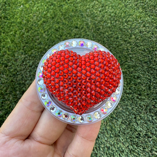 Crystal Bling Bling Heart Magnet Rhinestone Phone Grip g132