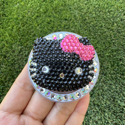 Crystal Bling Bling Kitty Cat Magnet Rhinestone Phone Grip g145
