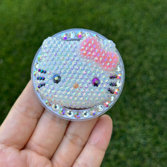 Crystal Bling Bling Kitty Cat Magnet Rhinestone Phone Grip g168