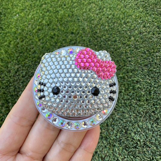 Crystal Bling Bling Kitty Cat Magnet Rhinestone Phone Grip g161