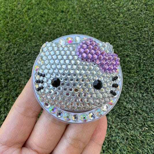 Crystal Bling Bling Kitty Cat Magnet Rhinestone Phone Grip g150