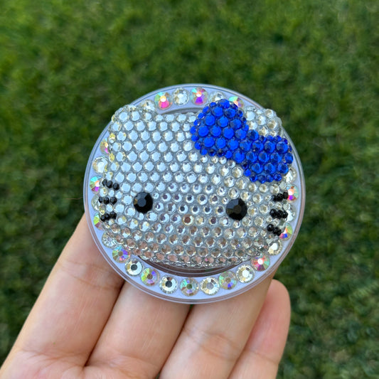 Crystal Bling Bling Kitty Cat Magnet Rhinestone Phone Grip g175
