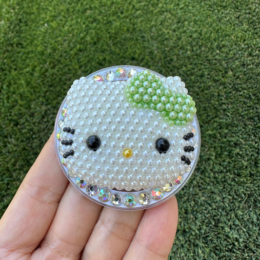 Crystal Bling Bling Kitty Cat Magnet Rhinestone Phone Grip g163