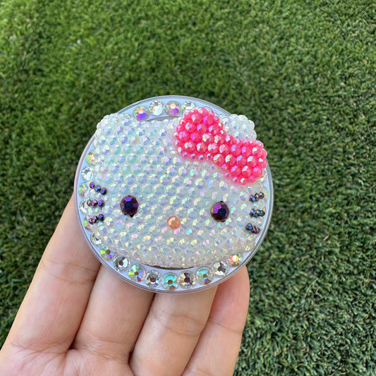 Crystal Bling Bling Kitty Cat Magnet Rhinestone Phone Grip g165