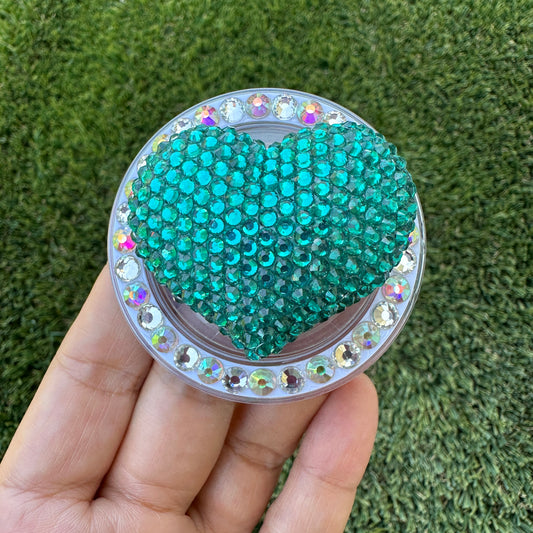 Crystal Bling Bling Heart Magnet Rhinestone Phone Grip g124