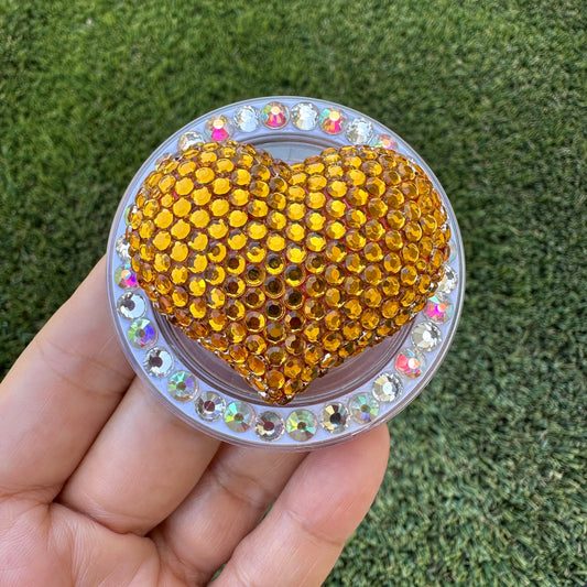 Crystal Bling Bling Heart Magnet Rhinestone Phone Grip g120