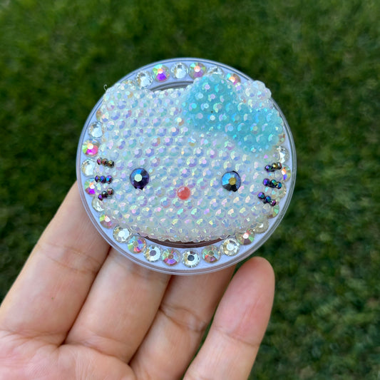 Crystal Bling Bling Kitty Cat Magnet Rhinestone Phone Grip g170