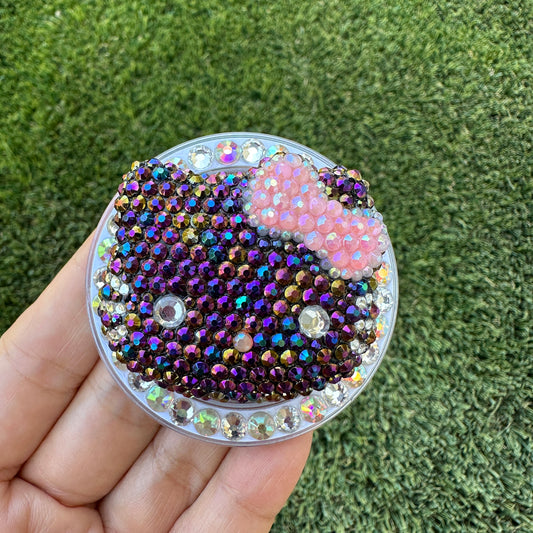 Crystal Bling Bling Kitty Cat Magnet Rhinestone Phone Grip g143