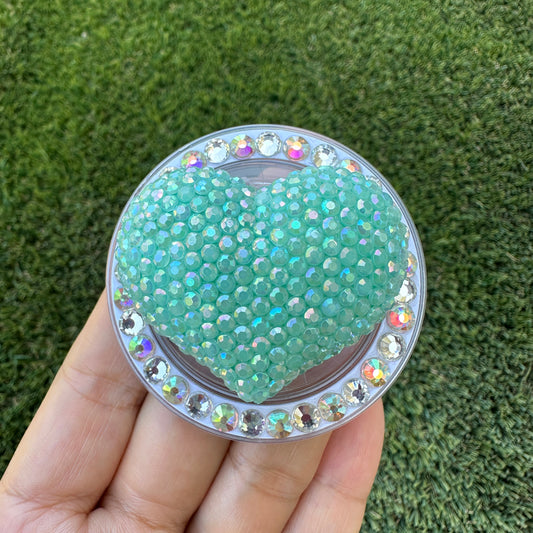 Crystal Bling Bling Heart Magnet Rhinestone Phone Grip g135