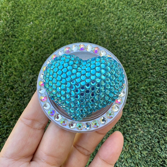 Crystal Bling Bling Heart Magnet Rhinestone Phone Grip g127