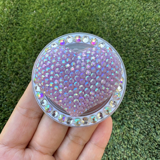 Crystal Bling Bling Heart Magnet Rhinestone Phone Grip g134