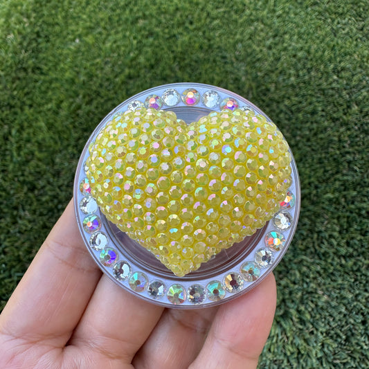 Crystal Bling Bling Heart Magnet Rhinestone Phone Grip g136