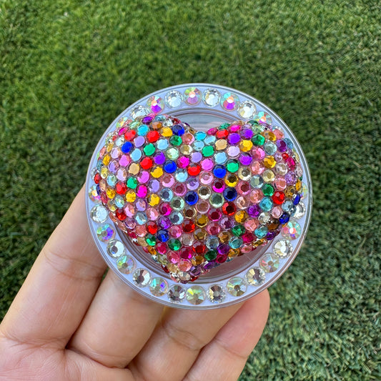 Crystal Bling Bling Heart Magnet Rhinestone Phone Grip g125