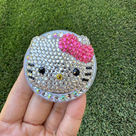 Crystal Bling Bling Kitty Cat Magnet Rhinestone Phone Grip g159
