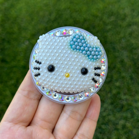 Crystal Bling Bling Kitty Cat Magnet Rhinestone Phone Grip g167