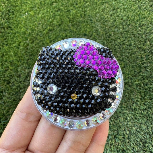 Crystal Bling Bling Kitty Cat Magnet Rhinestone Phone Grip g147