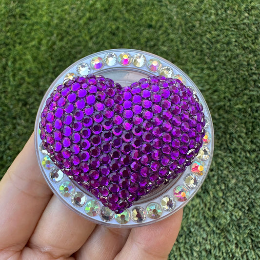 Crystal Bling Bling Heart Magnet Rhinestone Phone Grip g138