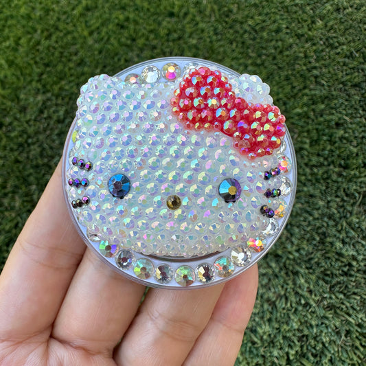 Crystal Bling Bling Kitty Cat Magnet Rhinestone Phone Grip g151