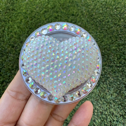 Crystal Bling Bling Heart Magnet Rhinestone Phone Grip g117