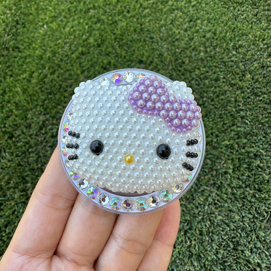 Crystal Bling Bling Kitty Cat Magnet Rhinestone Phone Grip g160